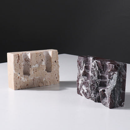 Product information: Material: Marble Size: yellow cave type a ZT0181HD, yellow cave type B ZT0182HD,Rosso Lepanto type a ZT0181ZL,Rosso Lepanto type B ZT0182ZL Process: Polishing Packing list: Candle Holder×1pc Product Image: Stone Candle Holder