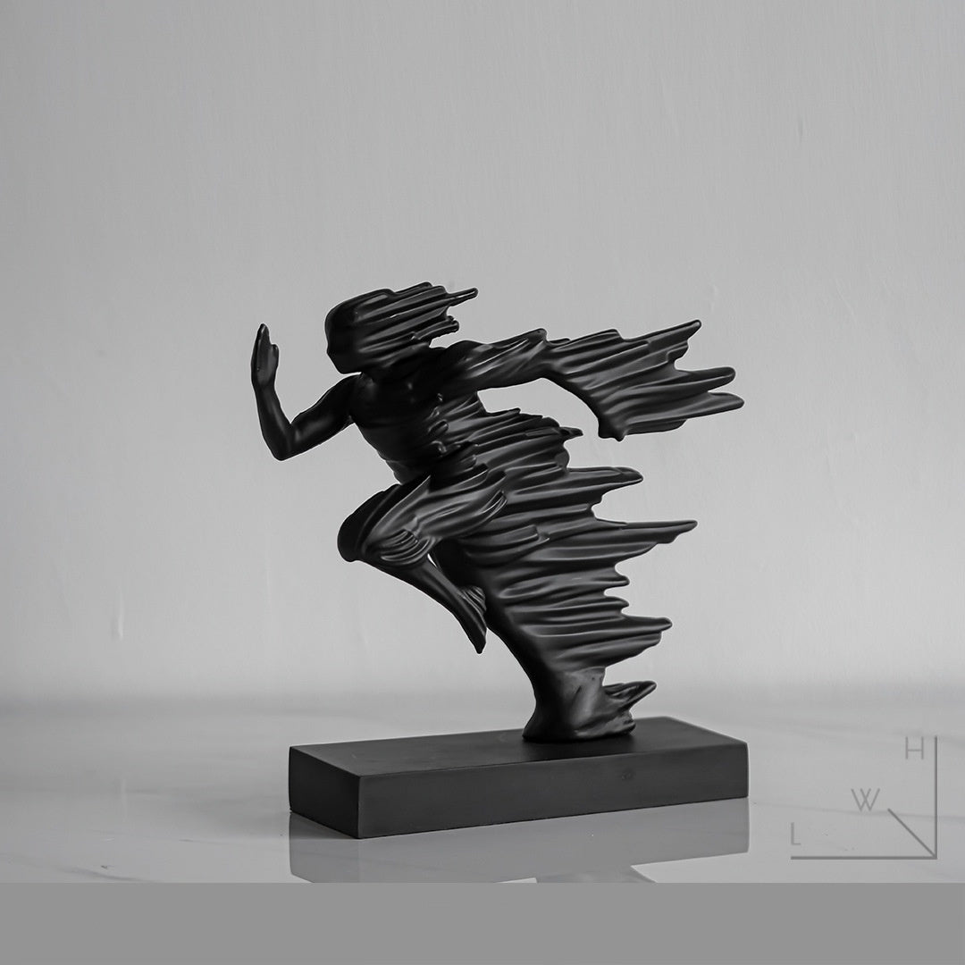 Luxury Soft-Finish Resin Sculpture – Contemporary Home Décor Ornament for Shelves & Entryways