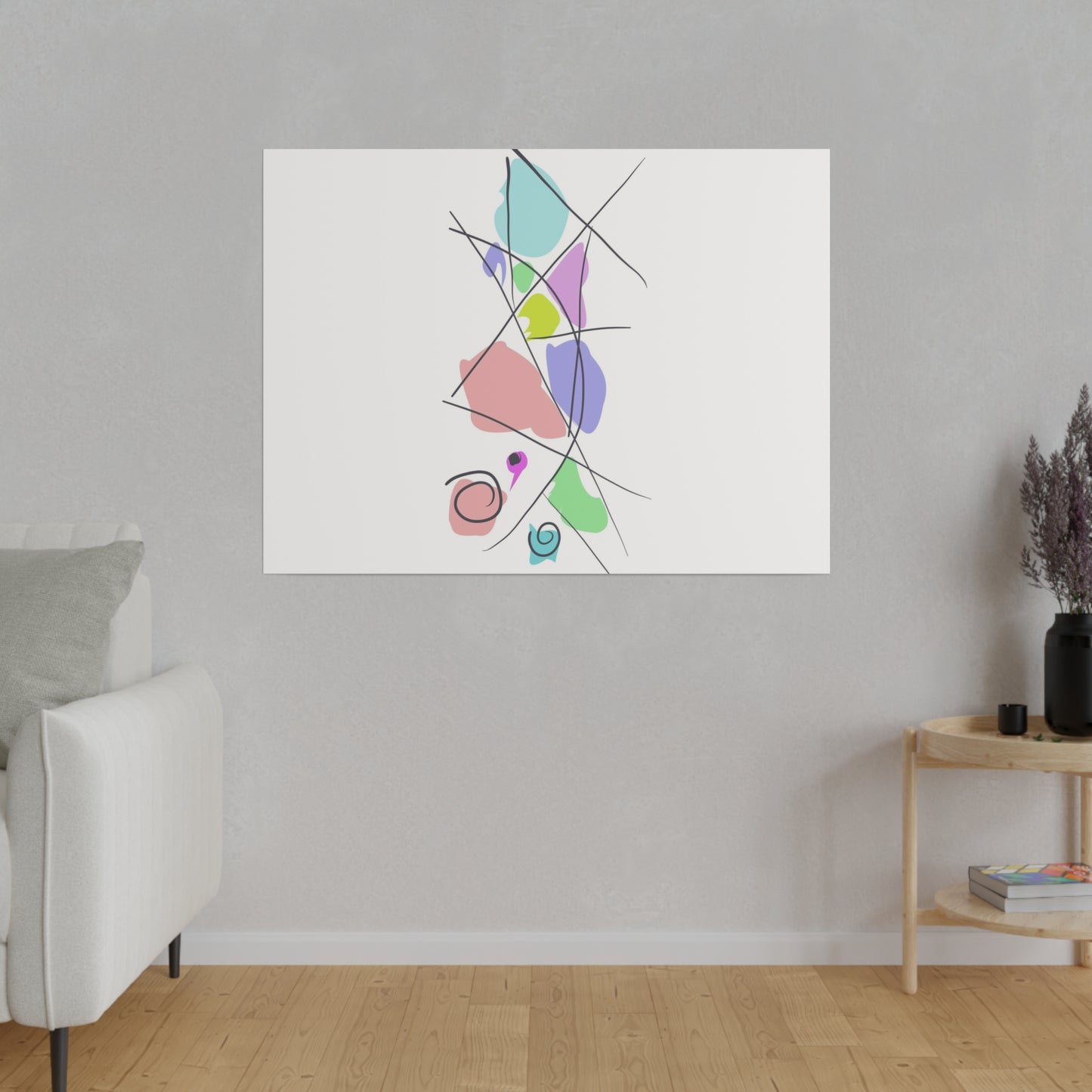 Pastels & Doodles Wall Art Printify