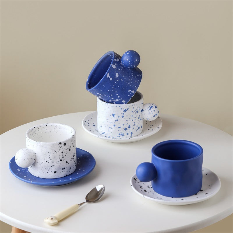 Nordic Klein Blue Ceramic Cup And Saucer