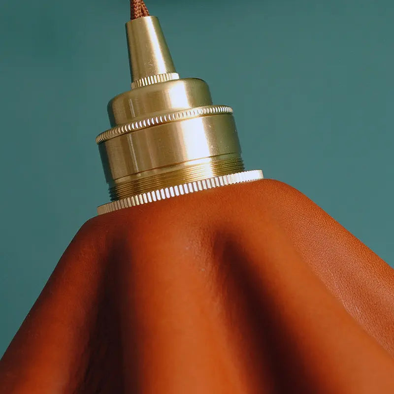 Hand-kneaded Personality Cowhide Bedroom Chandelier Leather Dining Room Lamp Londecor