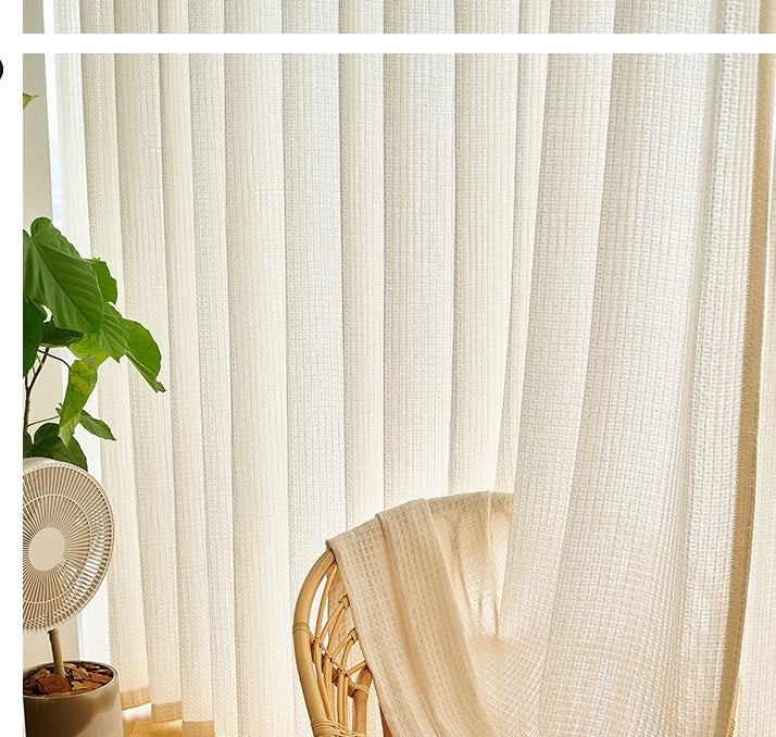Warm Glow: Tawny Gauze Curtain - Perfect for Living Room, Bedroom, Balcony