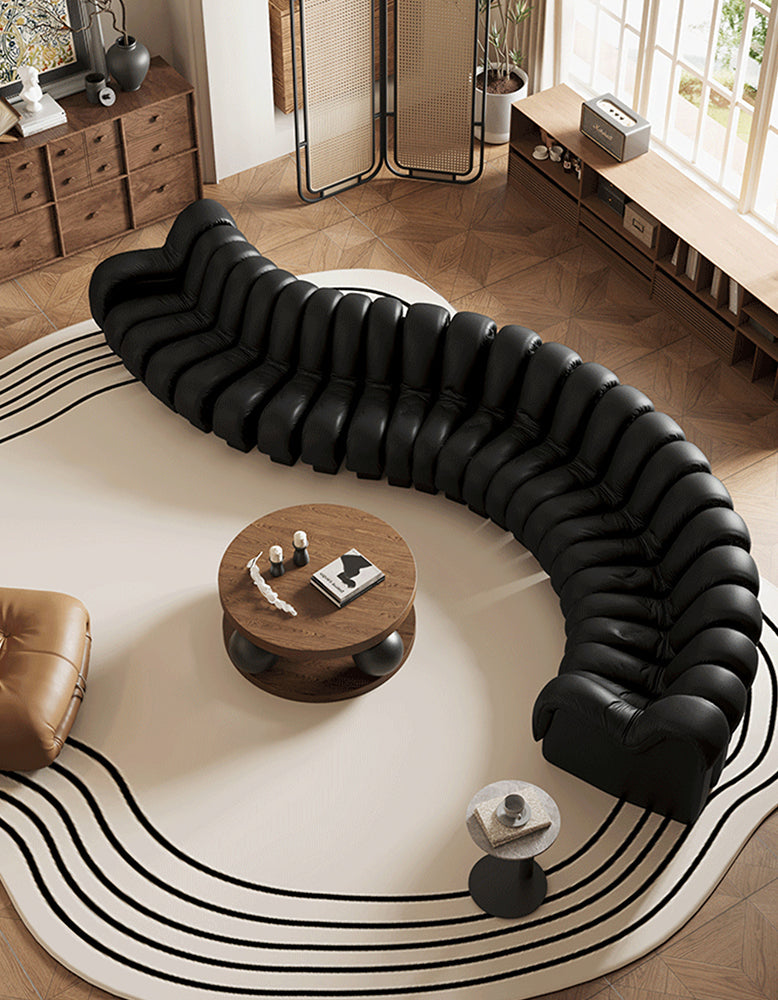 Robinson Four Seater, Five Seater Sofa, Piano Key Curved Sofa