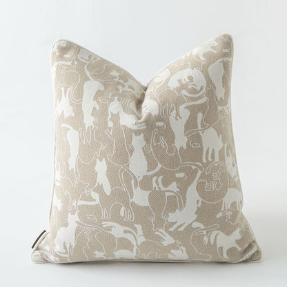 Oat Color Pillow Sitting Room Sofa Cushion Cover Londecor