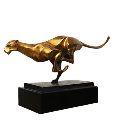 Sculpture Copper Crafts Leopard Ornaments