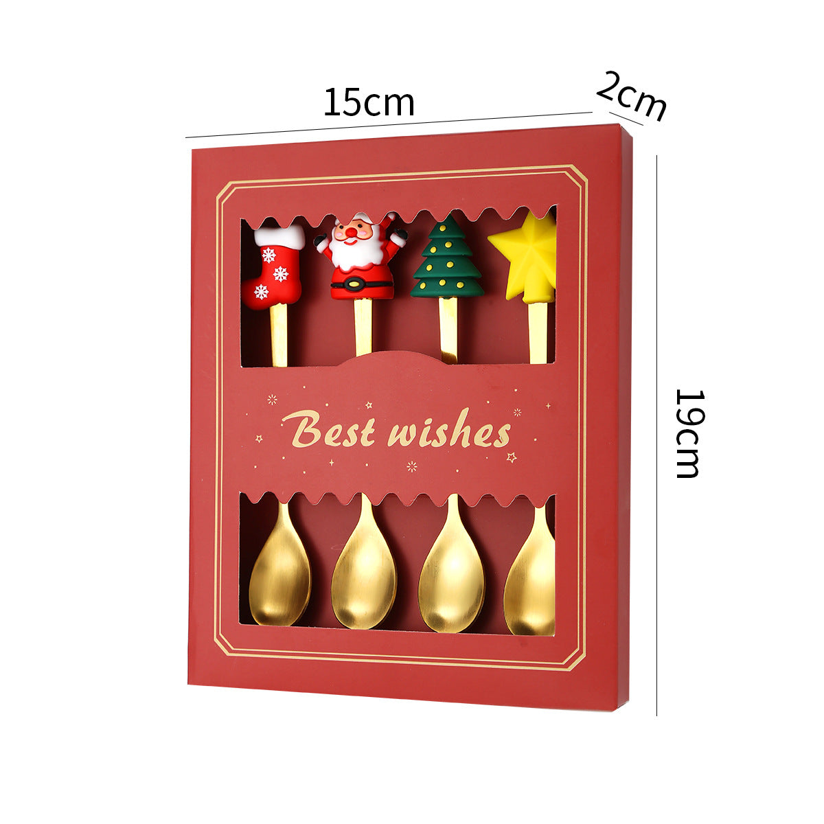 Christmas Gift Tableware Stainless Steel Coffee Spoon Dessert Spoon Fork Set