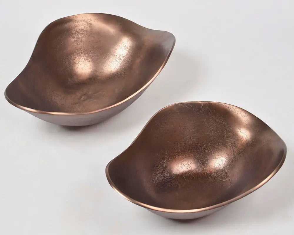 Lacquered Aluminium Abstract Decor Dishes (set of 2) Londecor