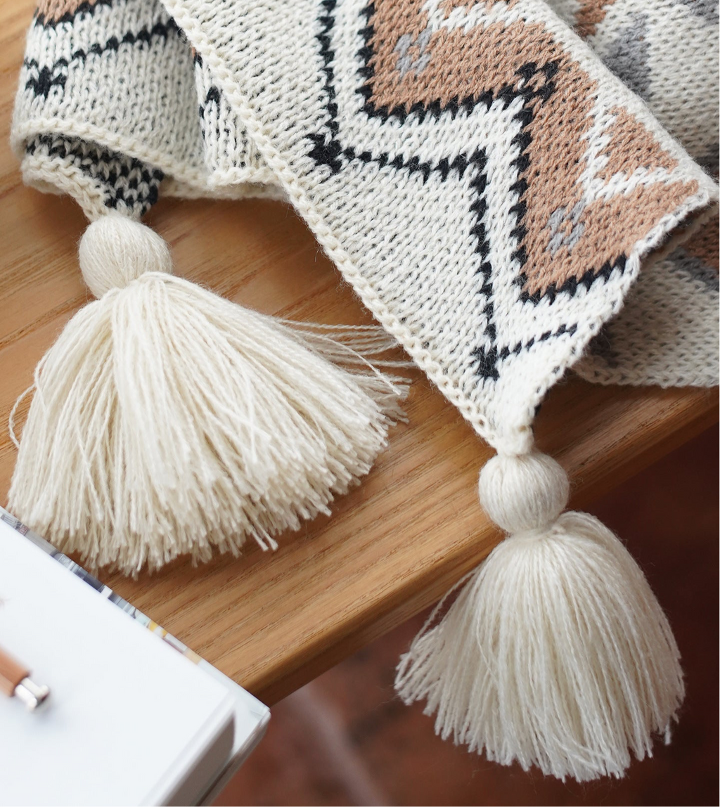 Knitted Bohemian throws