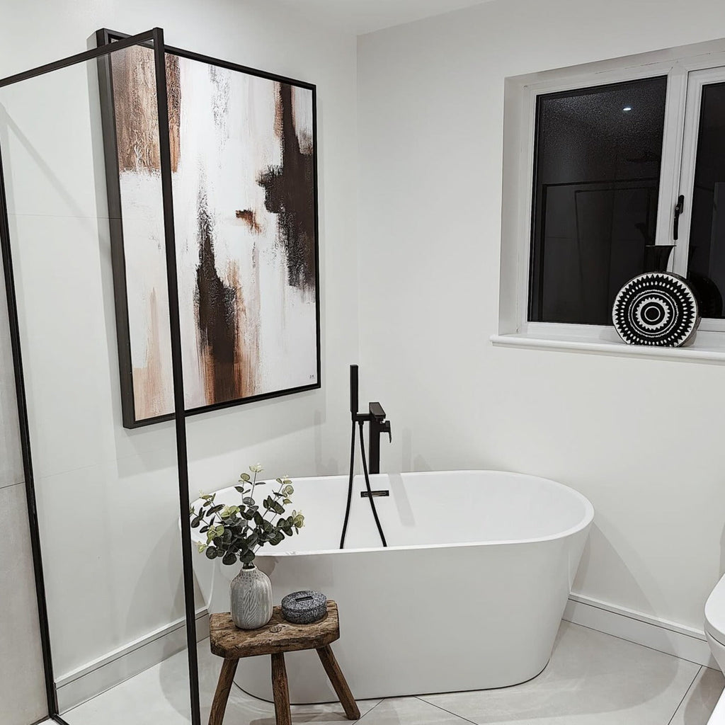 Casa I Portrait Framed Printed Canvas