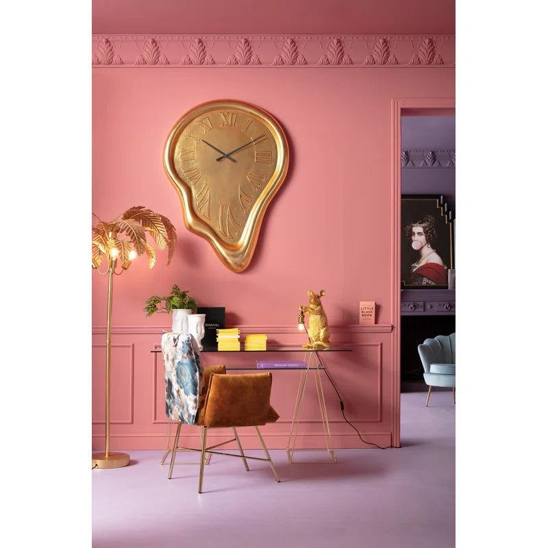 Big Drop Gold Wall Clock