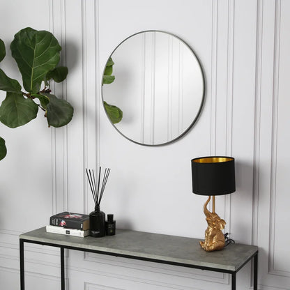 Round Framed Wall Mounted Mirror