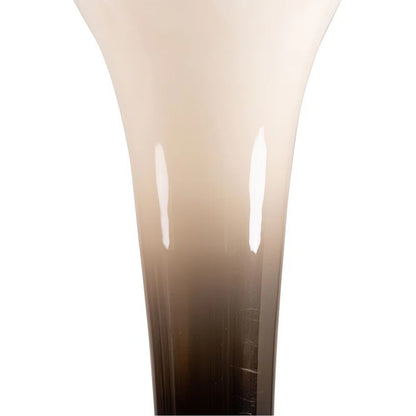 Ayvion Glass Floor Vase (White & Brown)