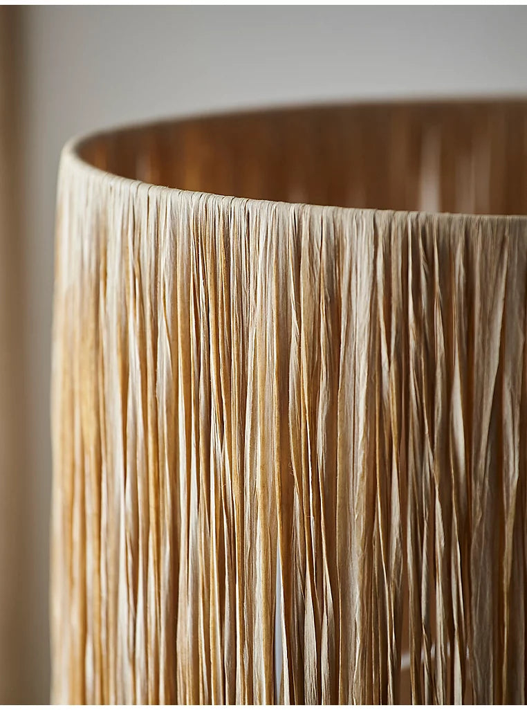 Concrete & Raffia Table Lamp
