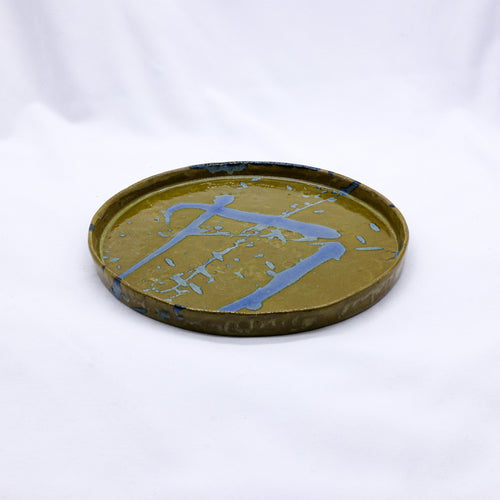 23 cm Oliveflow Smoked Grey Large Stoneware Handmade Ceramic Dinner Plate