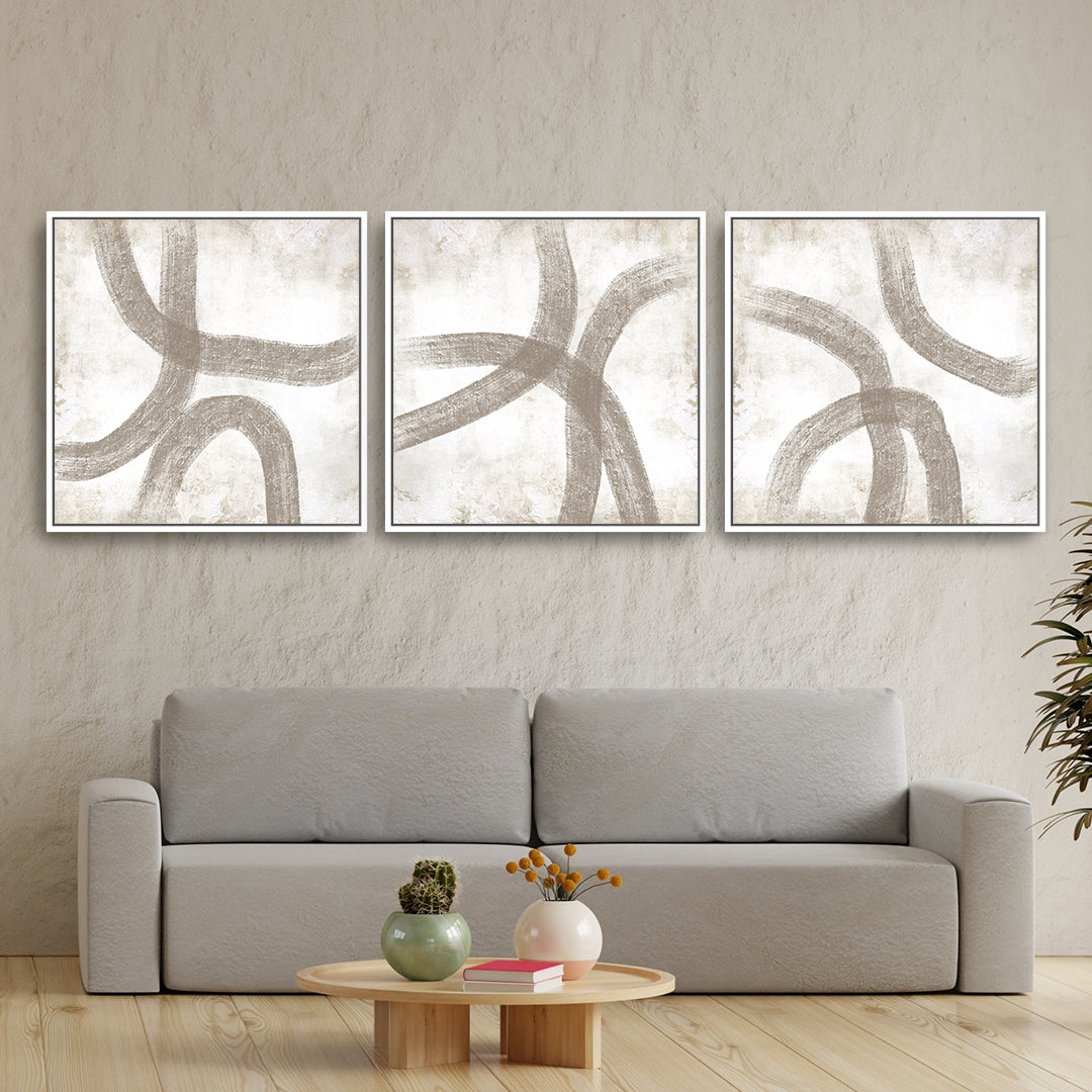 Myro Square Framed Canvas Set of 3