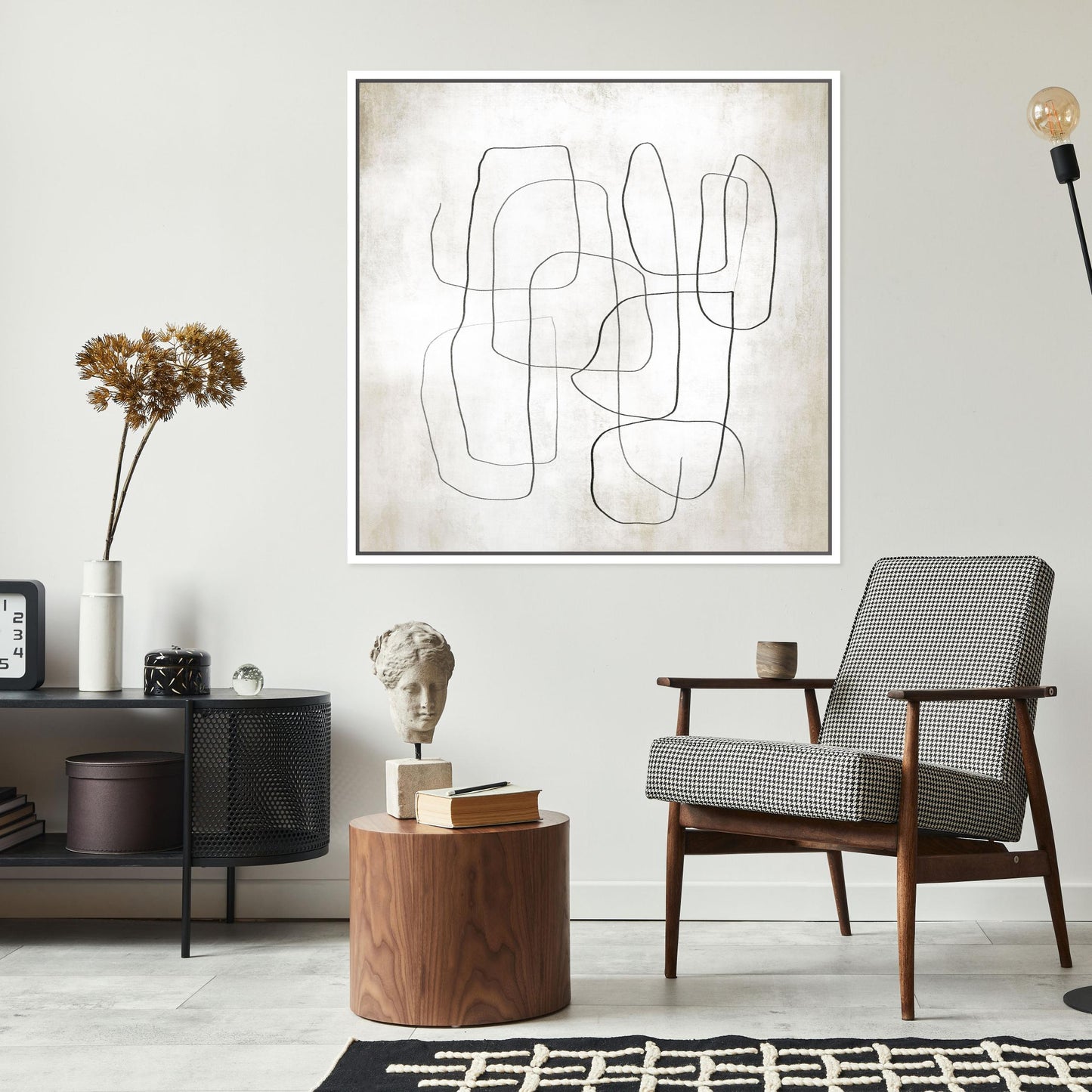 Fina I Square Framed Printed Canvas