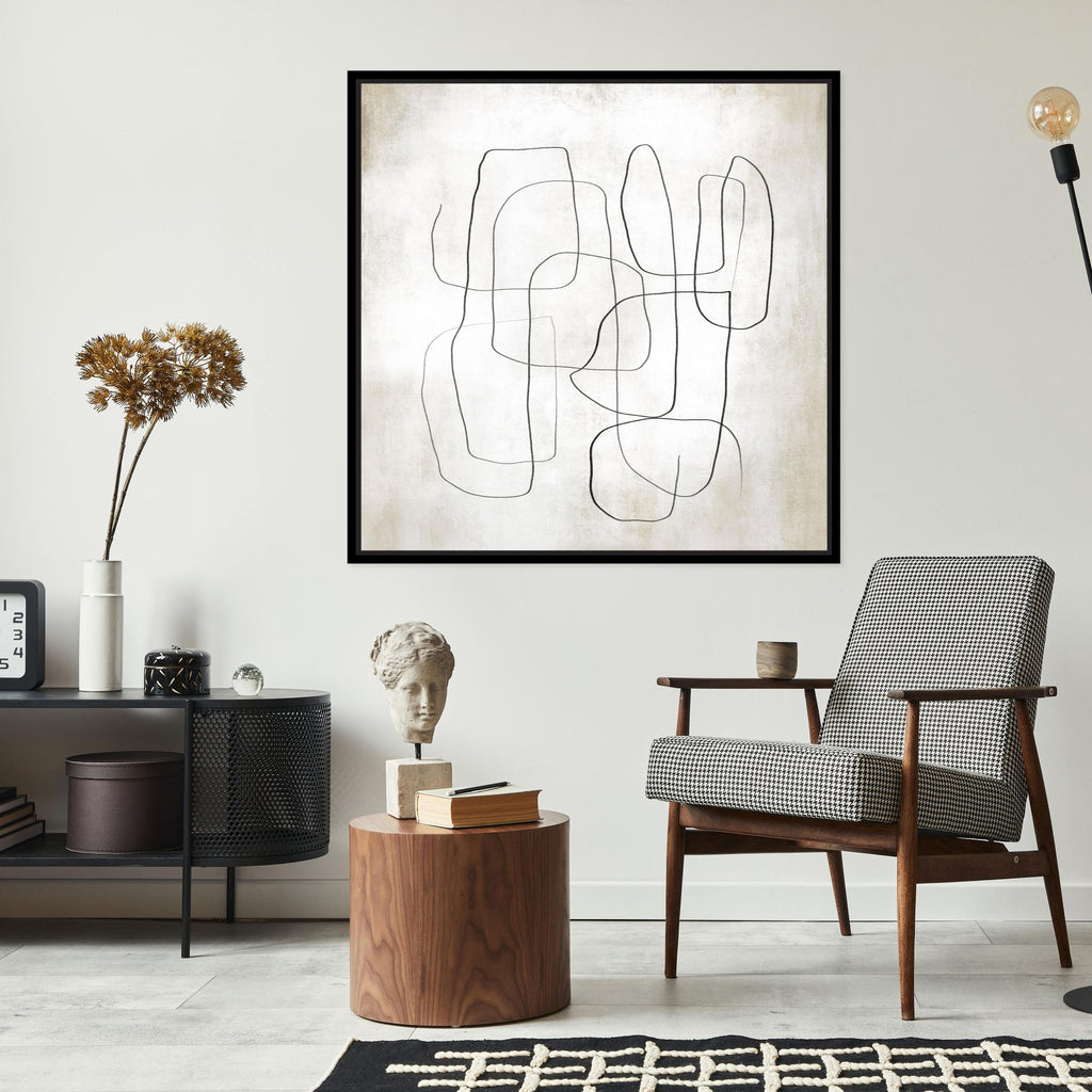 Fina I Square Framed Printed Canvas