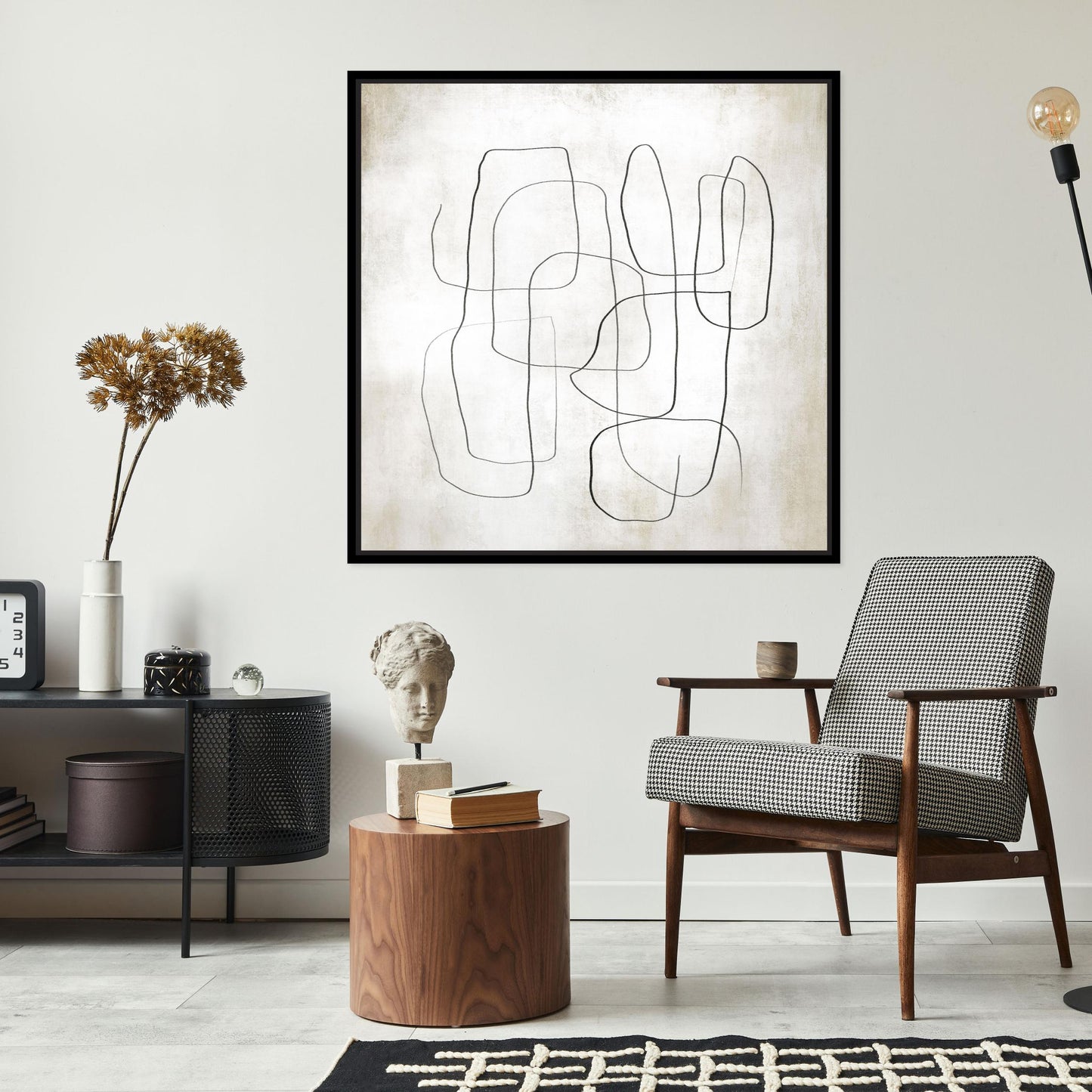 Fina I Square Framed Printed Canvas