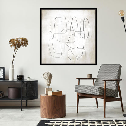 Fina I Square Framed Printed Canvas