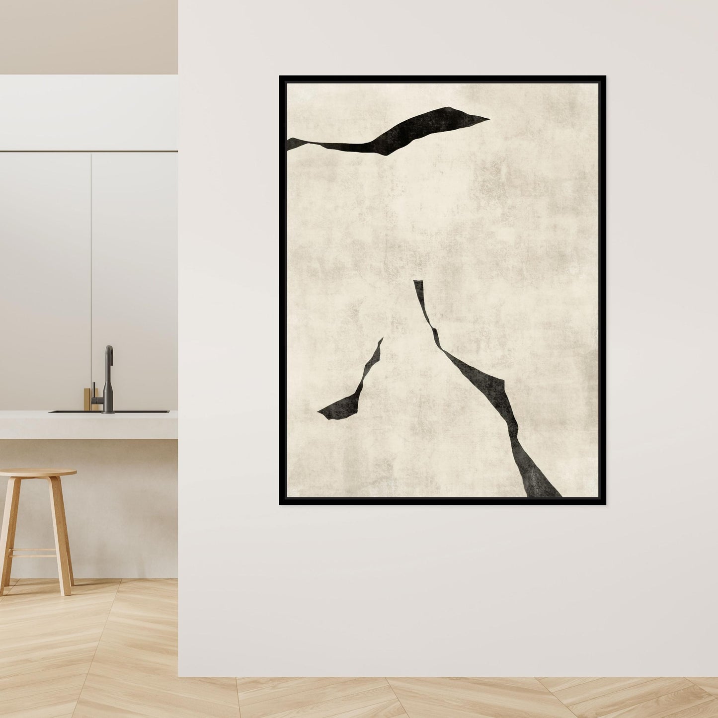 Oslo I Portrait Framed Printed Canvas