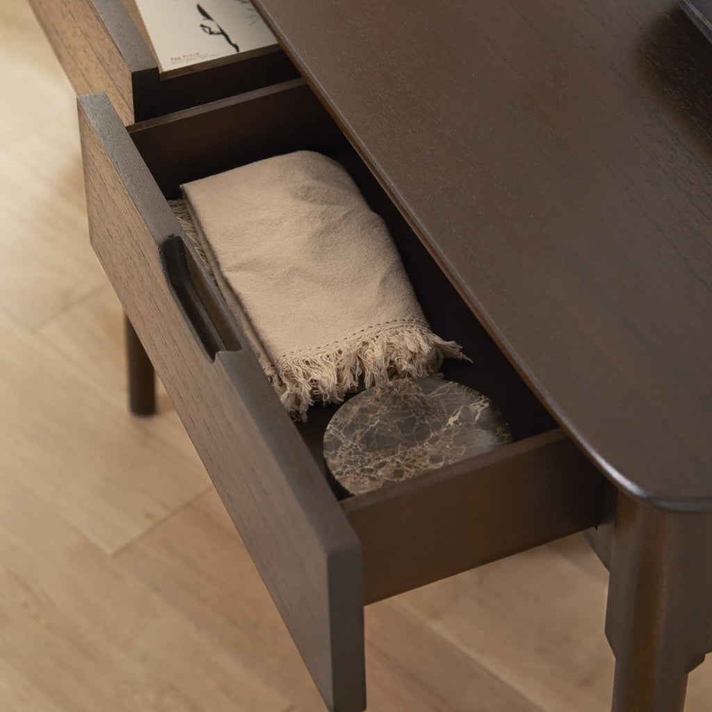 Norway 2 Drawer Walnut Console Table