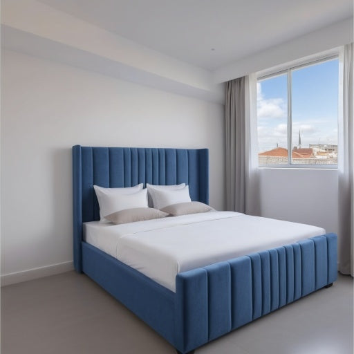 Vertical wingback bed