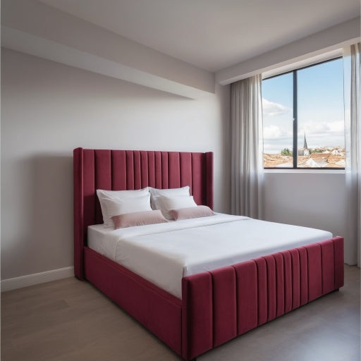 Vertical wingback bed