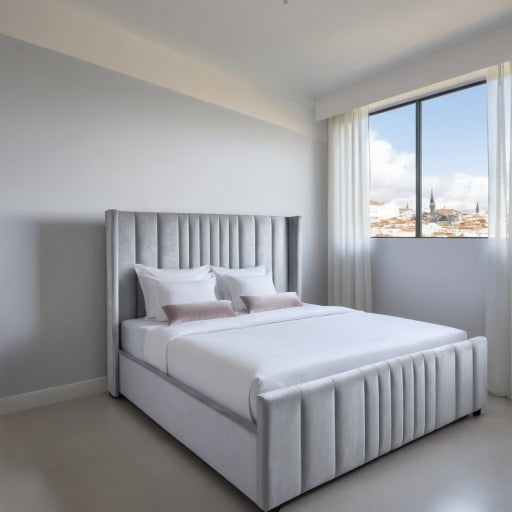 Vertical wingback bed