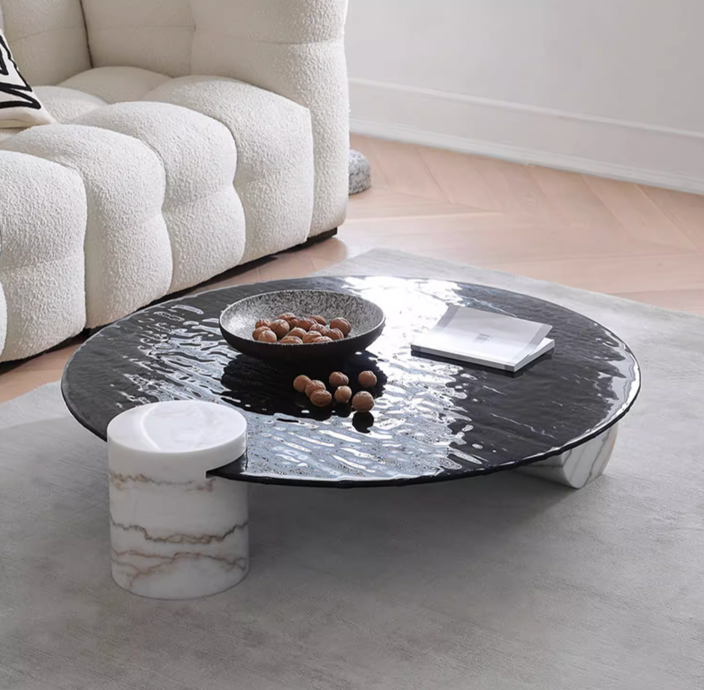 Baxter Coffee Table, Wave Top