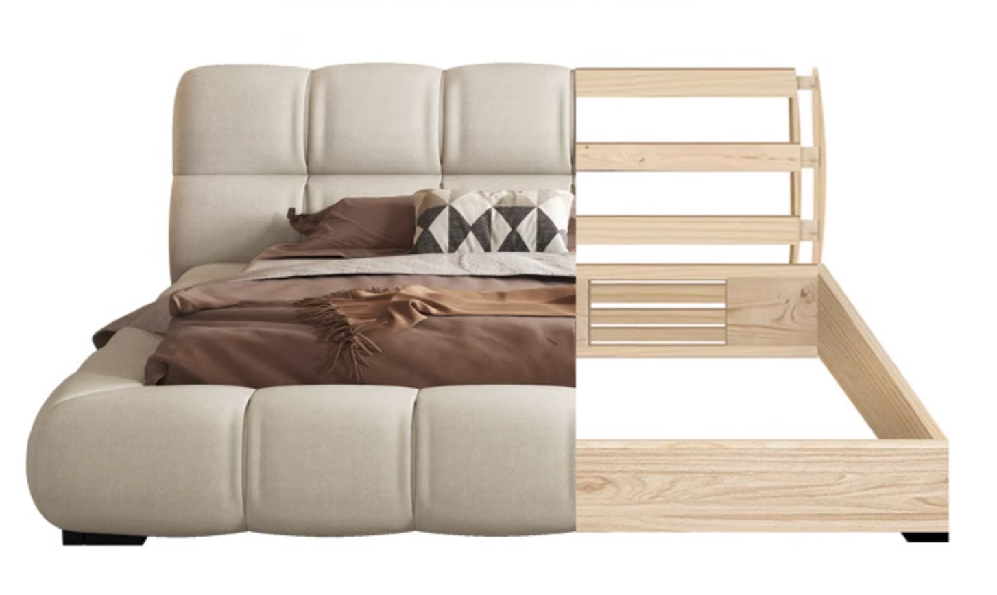 Bader King Size / Super King Size Bed, Velvet