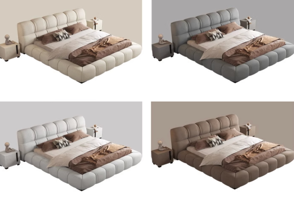 Bader King Size / Super King Size Bed, Velvet