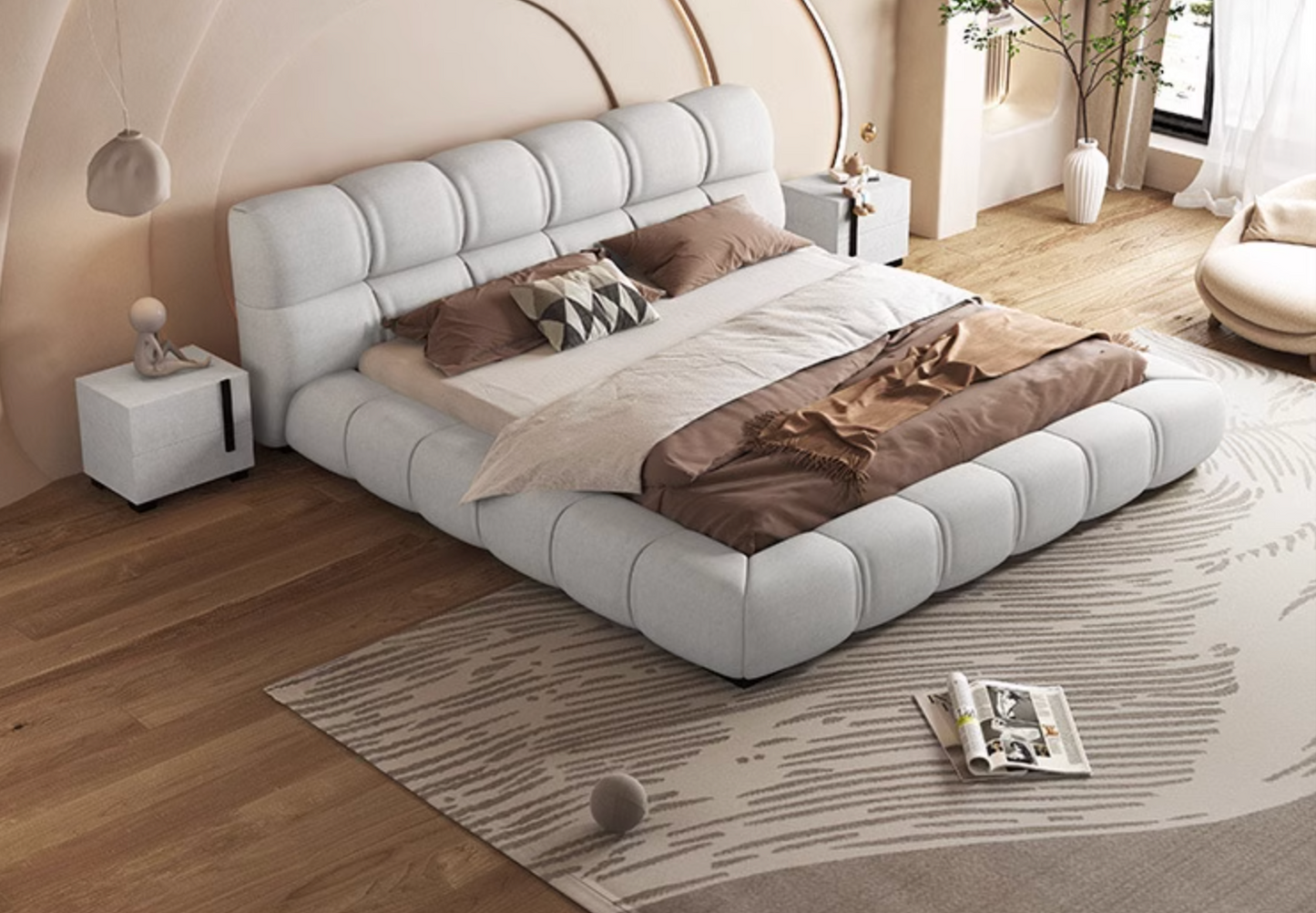 Bader King Size / Super King Size Bed, Velvet