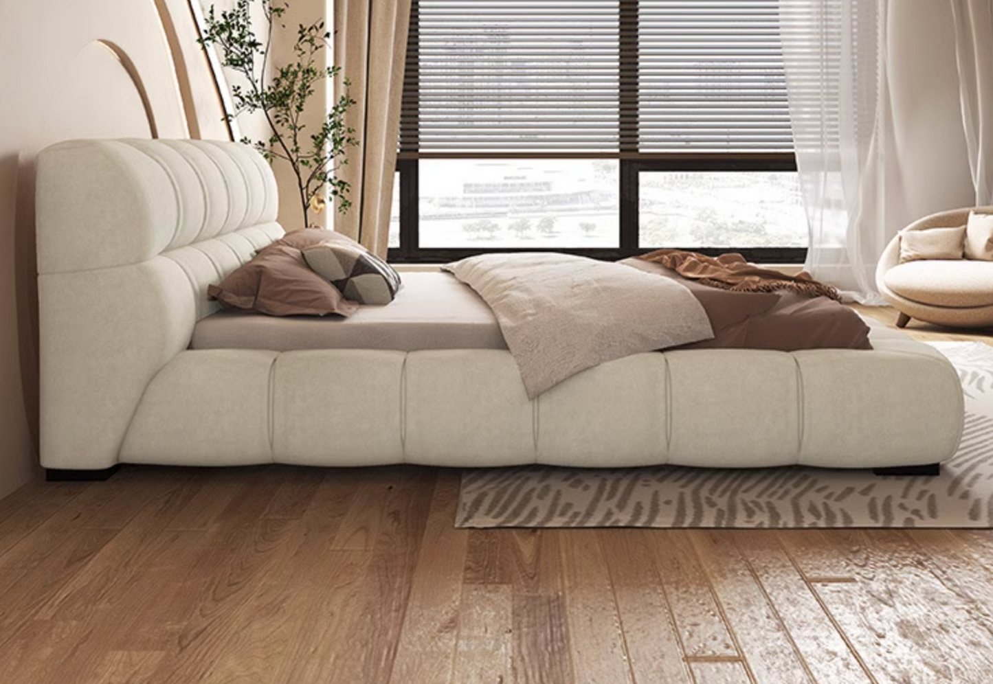 Bader King Size / Super King Size Bed, Velvet