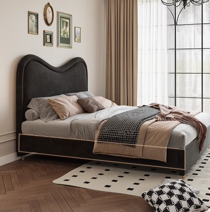 Baeyer King Size / Super King Size Bed, Velvet