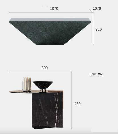 Caldwell Coffee Table Set, Marble