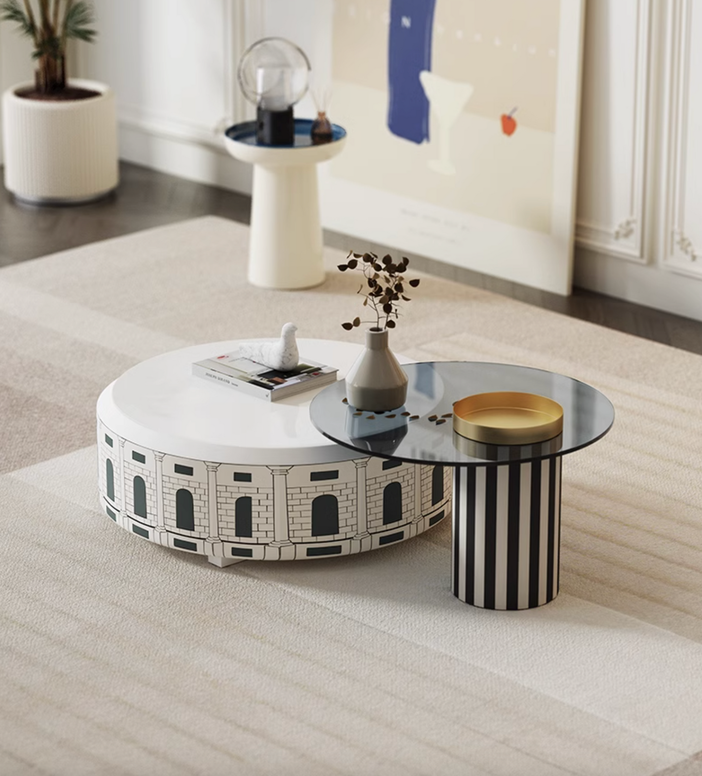 Calloway Nesting Coffee Table Set, 3 Tables