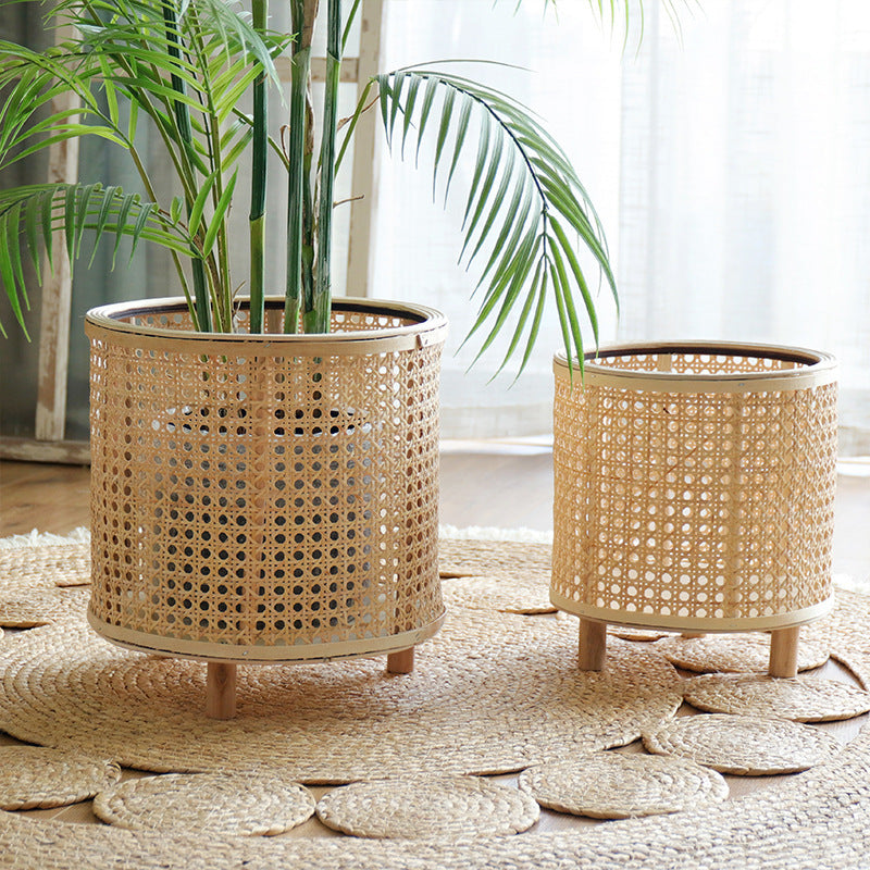 Bamboo Handmade Woven Flower Pot