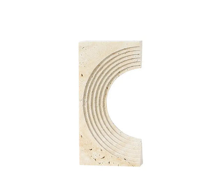 Natural Travertine Arched Porch Ornament Londecor