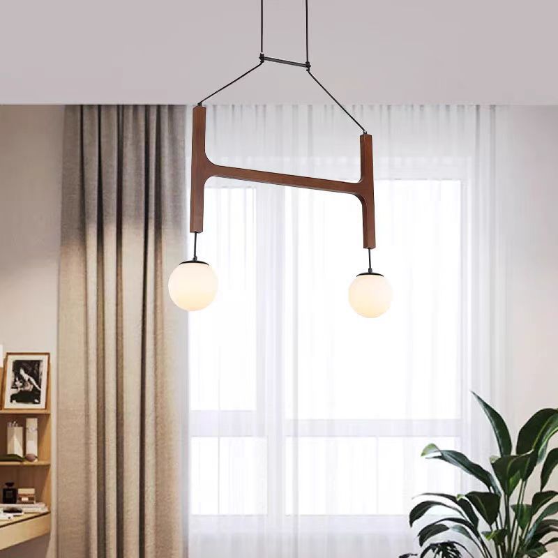 Living Room Chandelier Solid Wood Stairs Dining-room Lamp