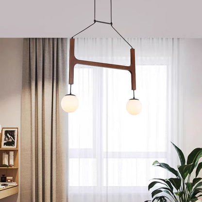 Living Room Chandelier Solid Wood Stairs Dining-room Lamp