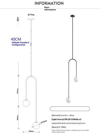 Nordic Minimalist Living Room Bedroom Dining Room Molecular Chandelier