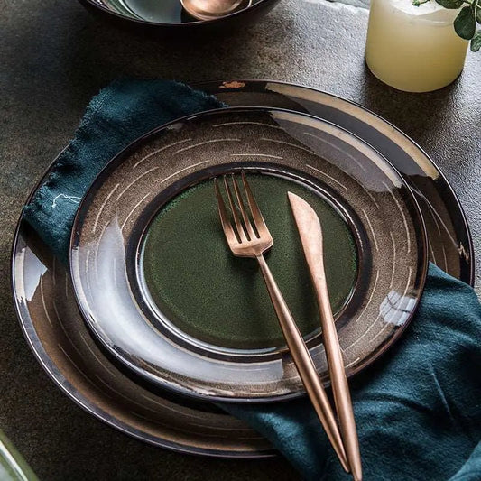 American Ceramic Tableware Kiln Glazed Dishes