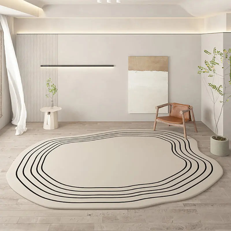 Modern Minimalist Imitation Cashmere Alien Striped Rug - Uniquely Chic and Cozy Londecor