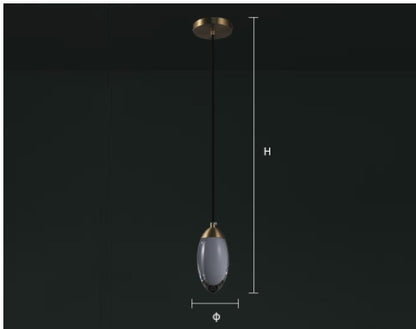 Postmodern Copper Crystal Chandelier Bedroom