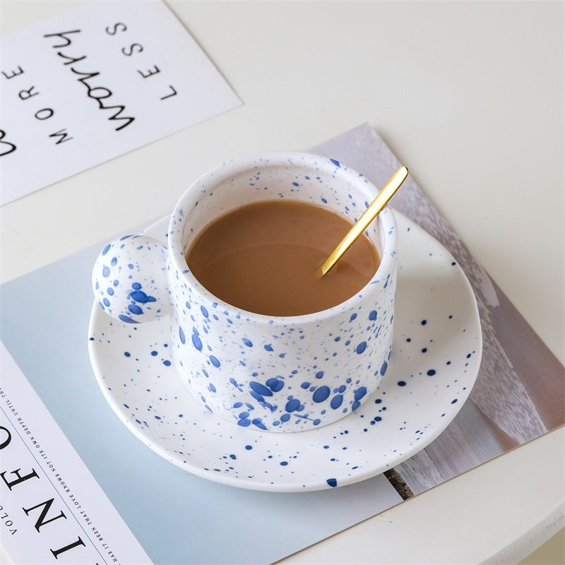 Nordic Klein Blue Ceramic Cup And Saucer