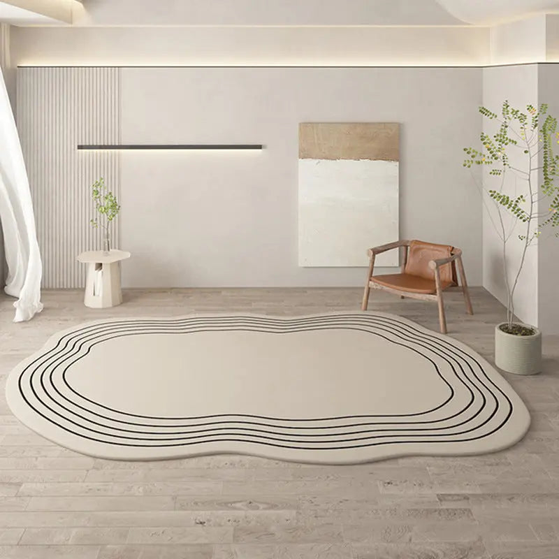 Modern Minimalist Imitation Cashmere Alien Striped Rug - Uniquely Chic and Cozy Londecor