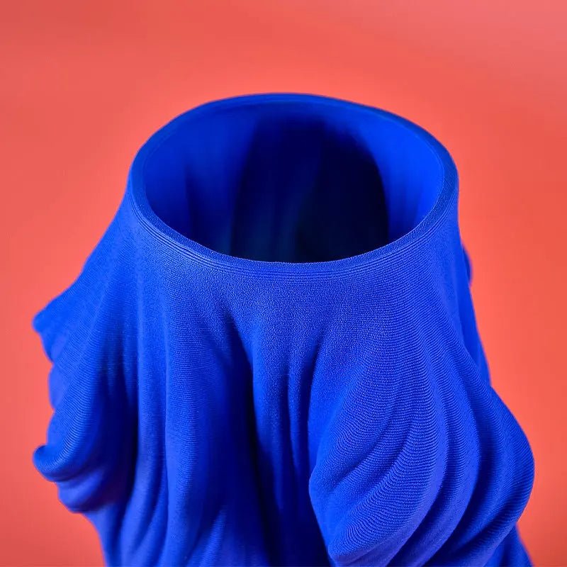 Abstract Minimalist Geometric Blue Ceramic Vase Floral Ornaments Londecor