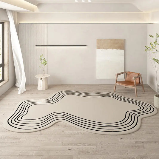 Modern Minimalist Imitation Cashmere Alien Striped Rug - Uniquely Chic and Cozy Londecor