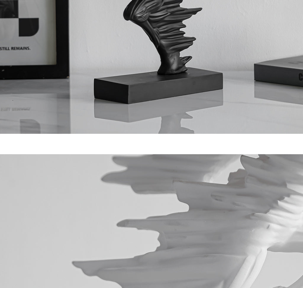 Luxury Soft-Finish Resin Sculpture – Contemporary Home Décor Ornament for Shelves & Entryways