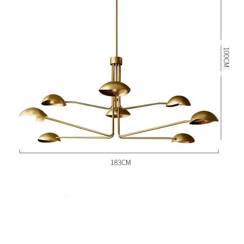 Minimalist Full Copper Creative Fashion Chandelier Londecor